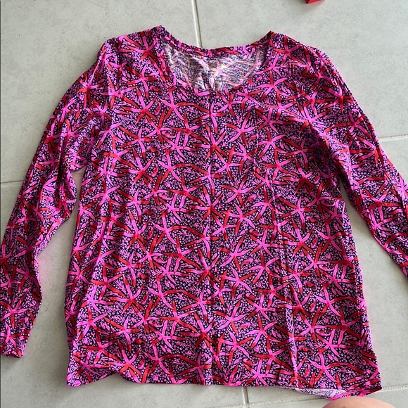 Lilly Pulitzer Tops - Lilly Pulitzer Pink Long Sleeve Etta Shirt